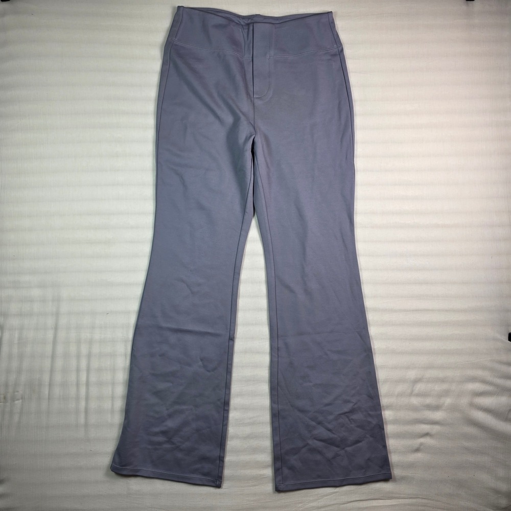 Halara Womens High Waisted Flare Leg Pull On Pants Blue Grey Size M Regular